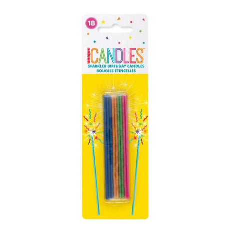 Sparkle Birthday Candles (18ct) - SKU:71168 - UPC:011179711680 - Party Expo