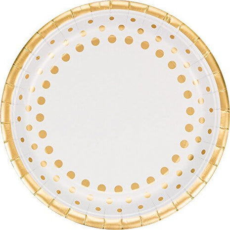 Sparkle & Shine Gold Banquet Foil Plate - SKU:317993 - UPC:039938337773 - Party Expo