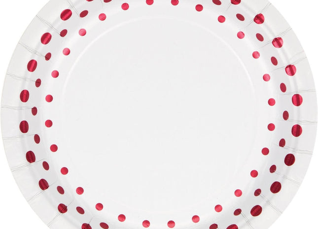 Sparkle & Shine Ruby 7" Foil Plates - SKU:317854 - UPC:039938334970 - Party Expo
