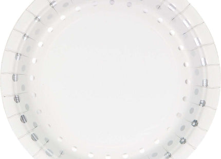 Sparkle & Shine Silver 7" Foil Plates - SKU:317847 - UPC:039938334901 - Party Expo