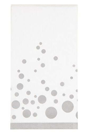 Sparkle & Shine Silver Guest Towel - SKU:317852 - UPC:039938334956 - Party Expo