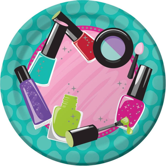 Sparkle Spa Icon - 7" Dessert Plates - SKU:317277 - UPC:039938326944 - Party Expo