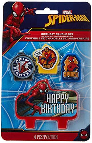 Spiderman - Candle - SKU:170780 - UPC:192937228449 - Party Expo