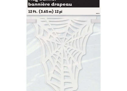 Spider Web Paper Die Cut Flag Banner - SKU:63474 - UPC:011179634743 - Party Expo