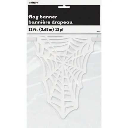 Spider Web Paper Die Cut Flag Banner - Party Expo