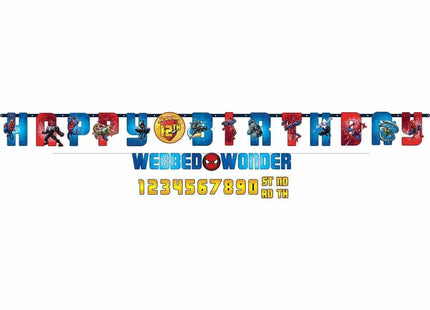 Spiderman - Jumbo Letter Banner Kit - SKU:120673 - UPC:192937228487 - Party Expo