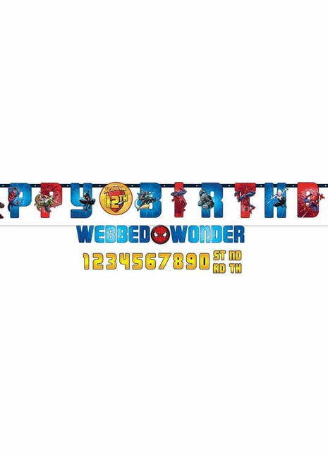 Spiderman - Jumbo Letter Banner Kit - SKU:120673 - UPC:192937228487 - Party Expo