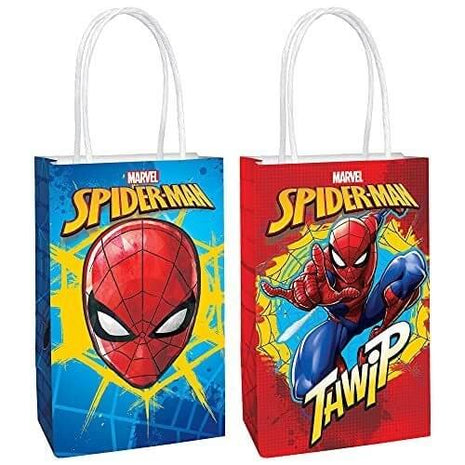 Spiderman - Kraft Bag (8pcs) - SKU:370497 - UPC:192937228456 - Party Expo