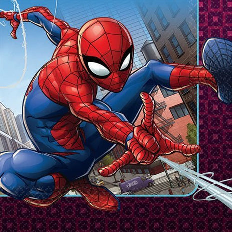 Spiderman - Lunch Napkins (16 count) - SKU:511860 - UPC:013051757410 - Party Expo