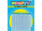 Spiral Birthday Candles - Blue (24ct) - SKU:1905BC - UPC:011179190515 - Party Expo