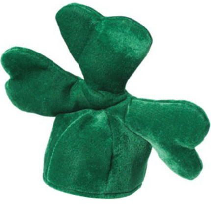 St. Patrick's Day - Plush Shamrock Party Hat - SKU:SP167 - UPC:049392264294 - Party Expo