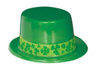 St. Patrick's Day - Shamrock Plastic Top Hat (1ct) - SKU:62648 - UPC:011179626489 - Party Expo