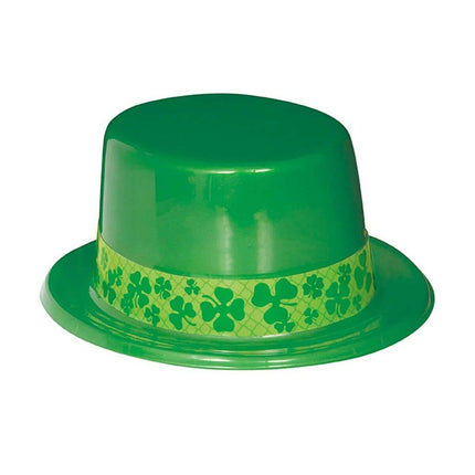 St. Patrick's Day - Shamrock Plastic Top Hat (1ct) - SKU:62648 - UPC:011179626489 - Party Expo