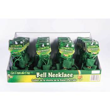 St. Patrick's Mini Hat Necklace with Bell - SKU:74418 - UPC:721773744181 - Party Expo