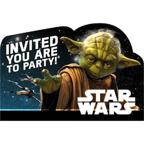 Star Wars Classic Party Invitations (8ct) - SKU:491753 - UPC:013051726768 - Party Expo