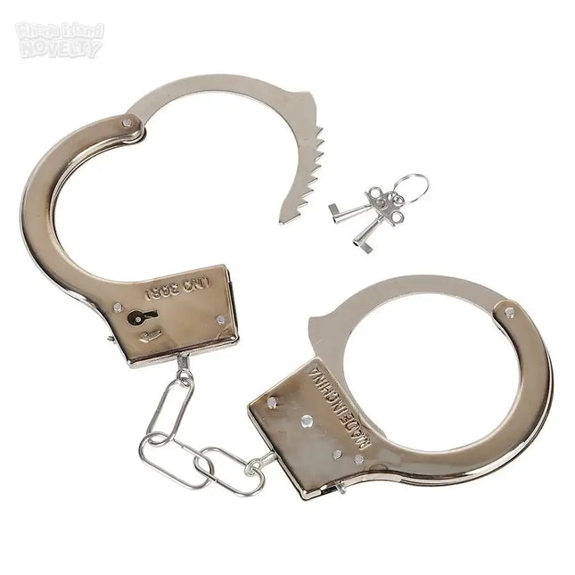 Steel Handcuffs with Keys - SKU:CA- HANDC - UPC:097138612724 - Party Expo