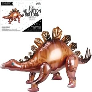 Stegosaurus Dinosaur 4D Button Air Inflate - SKU:LF-42002 - UPC:099996047908 - Party Expo