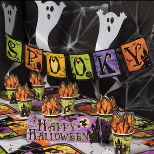 Stretchable Spider Web and Spider Halloween Decoration - SKU:8735 - UPC:011179087358 - Party Expo