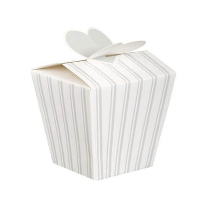 Striped Wedding Favor Boxes (4ct) - SKU:61967 - UPC:011179619672 - Party Expo