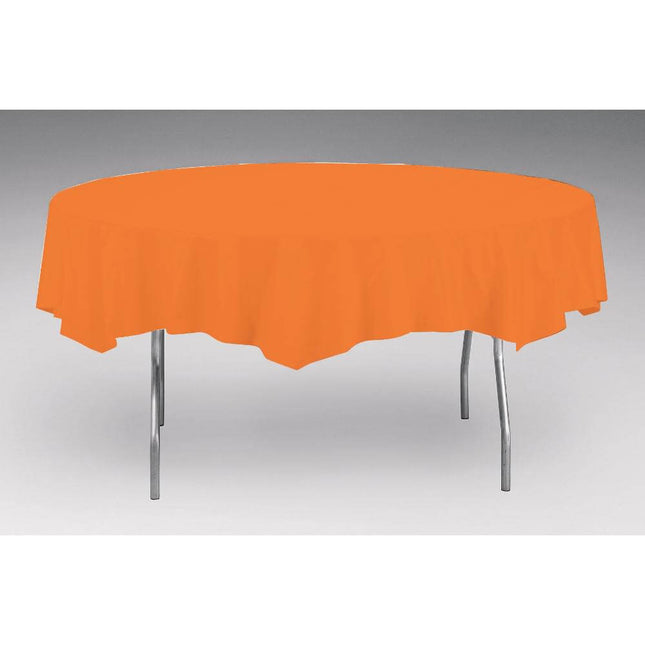 Sunkissed Orange Octagon Round Table Cover - SKU:703282 - UPC:073525813165 - Party Expo