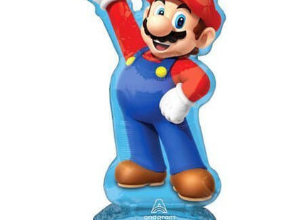 Super Mario - 23" Standing Mylar Balloon (Air-Filled) - SKU:108540 - UPC:026635425674 - Party Expo