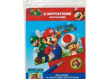 Super Mario - Invitations - SKU:491554 - UPC:013051599997 - Party Expo