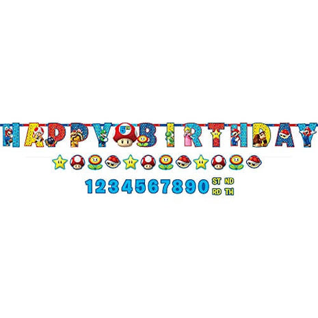 Super Mario - Jumbo Banner Kit - SKU:120675 - UPC:192937229033 - Party Expo