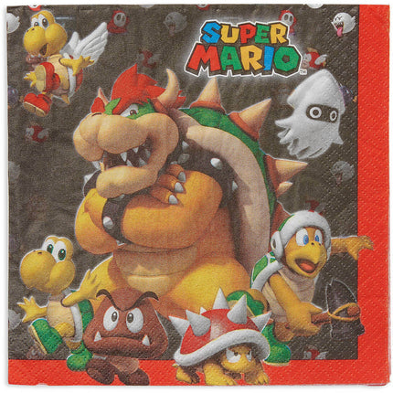 Super Mario - Lunch Napkins (16ct) - SKU:511554 - UPC:013051595289 - Party Expo