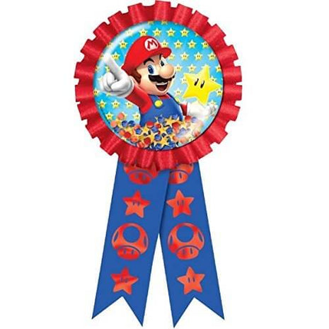 Super Mario - Merit Award Ribbon - SKU:211554 - UPC:013051601096 - Party Expo