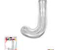 Super Shape Letter J Silver - SKU:BP2312J - UPC:810057953378 - Party Expo