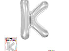 Super Shape Letter K Silver - SKU:BP2312K - UPC:810057953385 - Party Expo
