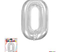Super Shape Letter O Silver Mylar Balloon - SKU:BP2312-O - UPC:810057953422 - Party Expo