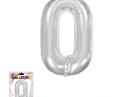 Super Shape Letter O Silver Mylar Balloon - SKU:BP2312-O - UPC:810057953422 - Party Expo