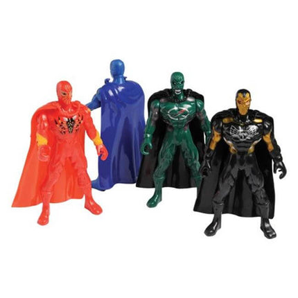 Superhero Figures W/Cape - SKU:4447 - UPC:049392044476 - Party Expo