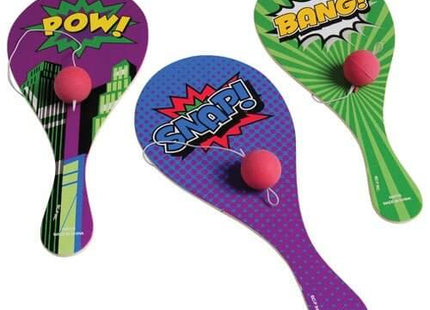 Superhero Paddle Balls - SKU:4440 - UPC:049392044407 - Party Expo