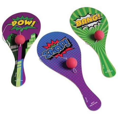 Superhero Paddle Balls - SKU:4440 - UPC:049392044407 - Party Expo