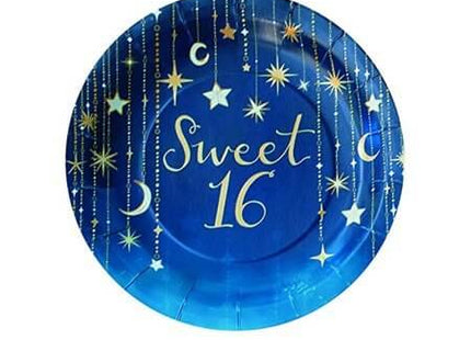 Sweet 16/Starry Night 9" Plate - SKU:40081 - UPC:654082400816 - Party Expo