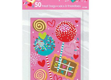 Sweet Valentine Treat Bags (50ct) - SKU:47850 - UPC:011179478507 - Party Expo