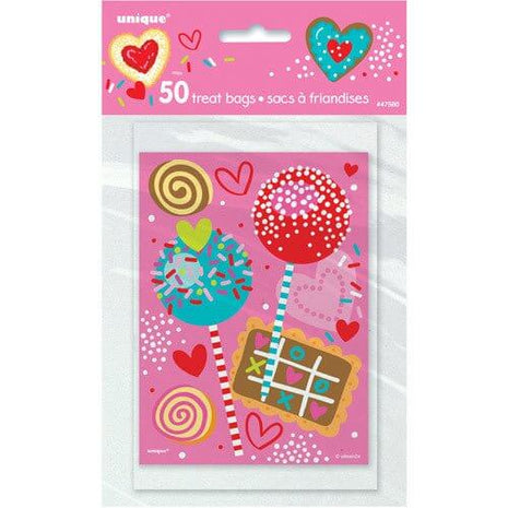 Sweet Valentine Treat Bags (50ct) - SKU:47850 - UPC:011179478507 - Party Expo