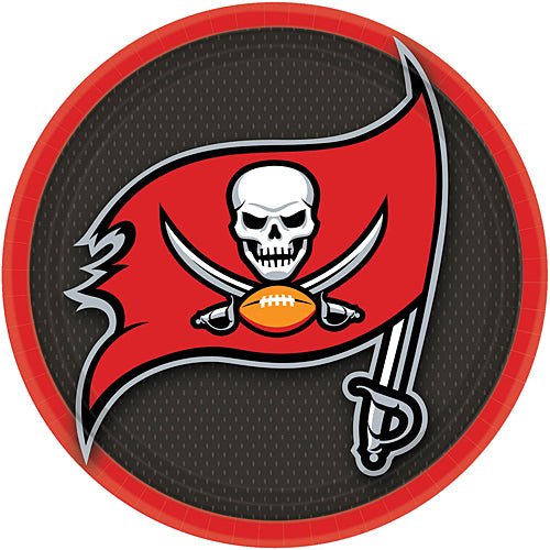 Tampa Bay Buccaneers - 9" Paper Plates (8ct) - SKU:5523531 - UPC:013051531621 - Party Expo