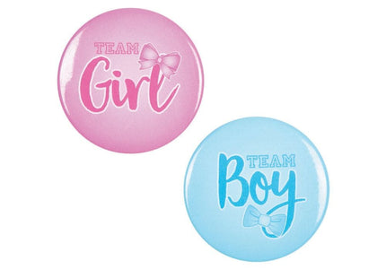 Team Boy & Girl Buttons (12ct) - SKU:13785288 - UPC:889070919456 - Party Expo