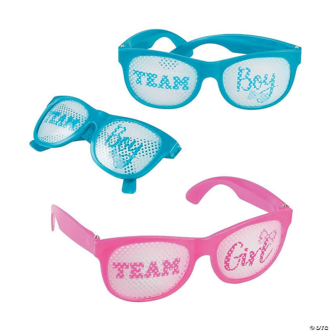 Team Boy & Girl Pinhole Glasses ( 12 count) - SKU:3L-13785292 - UPC:889070919470 - Party Expo