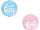 Gender Reveal - Team Boy/Girl Buttons (10ct) - SKU:76045 - UPC:011179760459 - Party Expo
