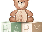 Baby Shower - Teddy Bear Honeycomb Block Centerpiece - SKU:368271 - UPC:039938982232 - Party Expo