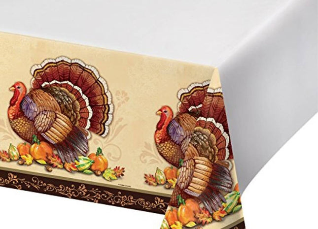 Thanksgiving Splendor - Border Print Tablecover - SKU:325159 - UPC:039938424503 - Party Expo