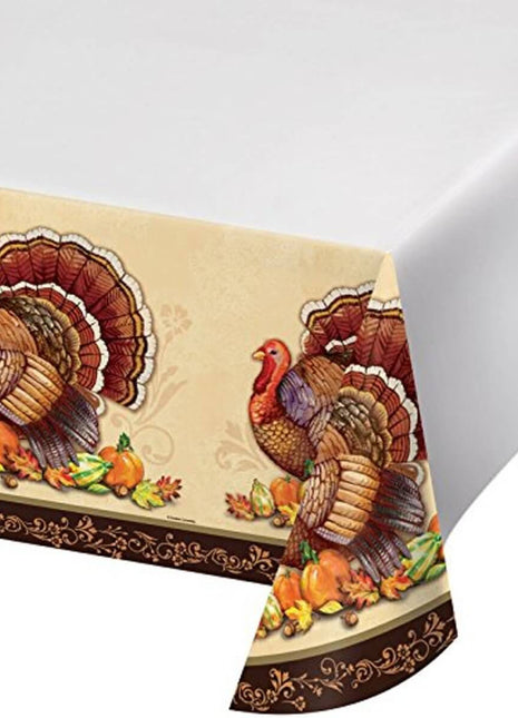 Thanksgiving Splendor - Border Print Tablecover - SKU:325159 - UPC:039938424503 - Party Expo