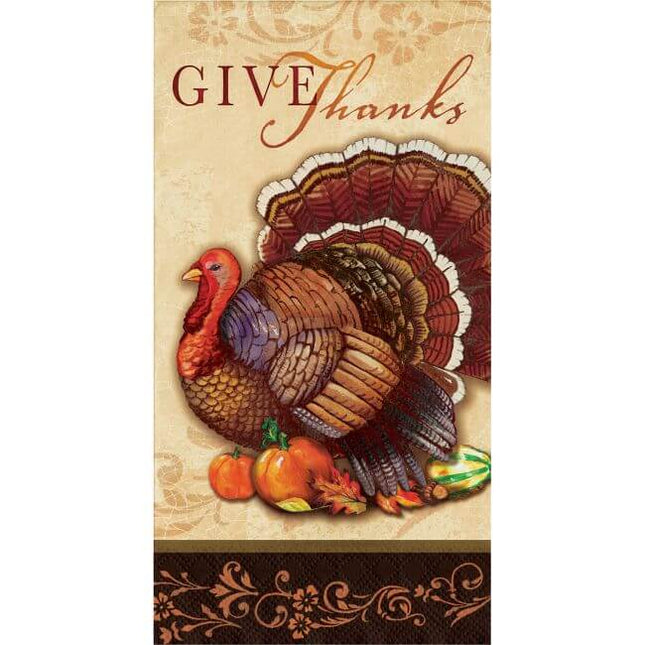 Thanksgiving Splendor Guest/Dinner Napkins - SKU:325158 - UPC:039938424497 - Party Expo