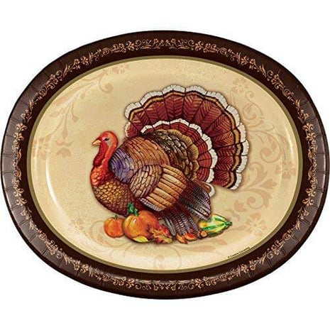 Thanksgiving Splendor - Oval Platter - SKU:325155 - UPC:039938424466 - Party Expo