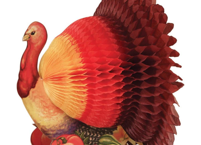 Thanksgiving Turkey Honeycomb Centerpiece - SKU:324748 - UPC:039938418588 - Party Expo