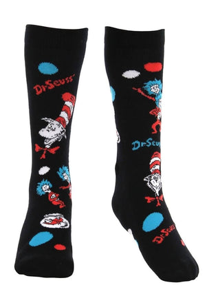 Dr. Seuss - "The Cat In The Hat" Pattern Kids Socks - SKU:430047 - UPC:618480041057 - Party Expo